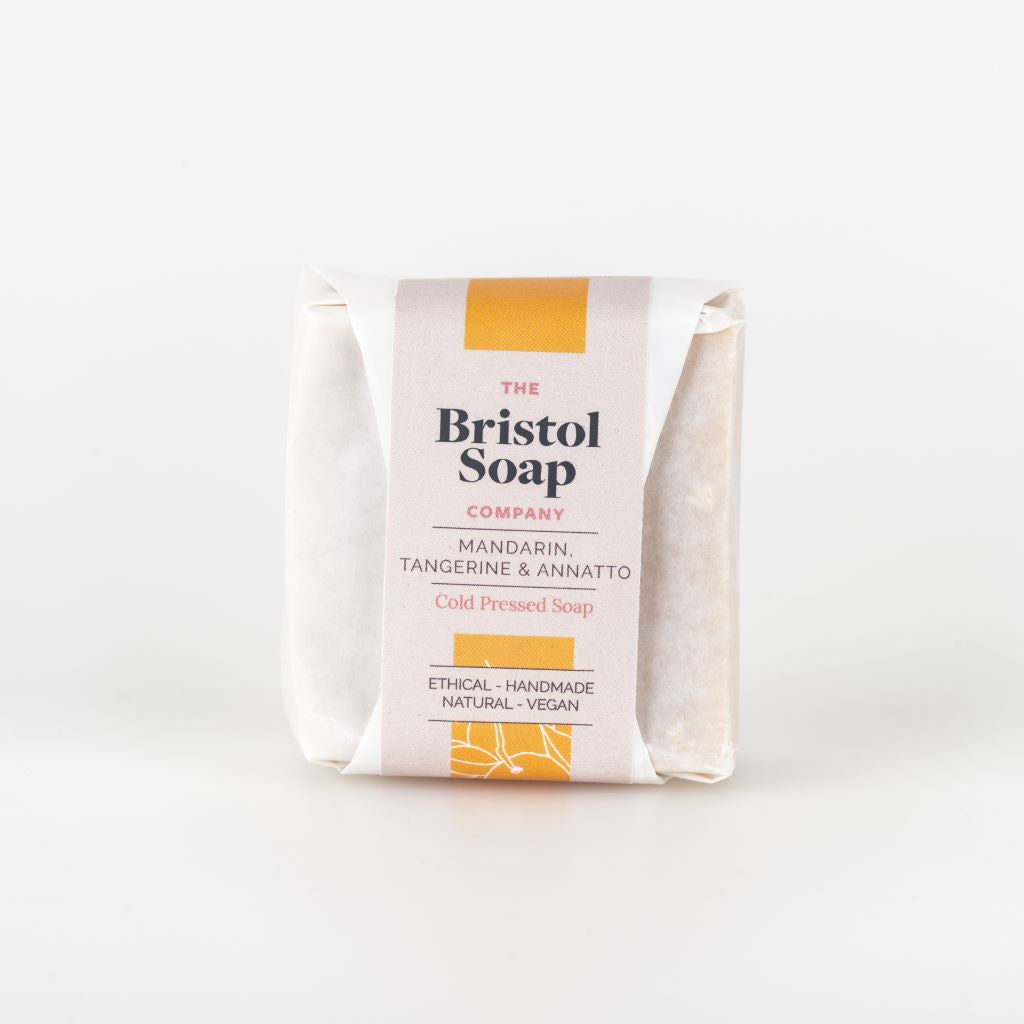Bar of soap from The Bristol Soap Company on a white background