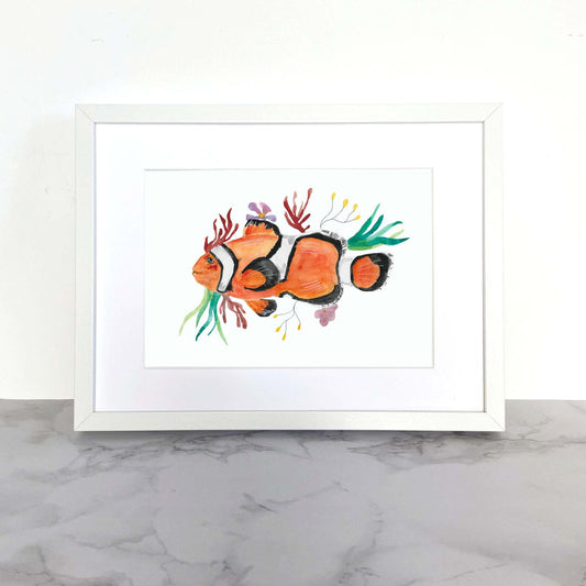 Clown Fish Print A4