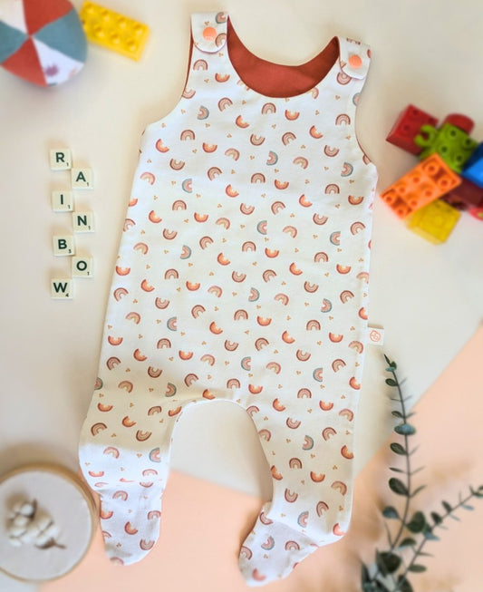 Footed Romper - Rainbows