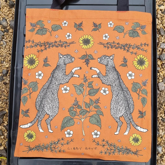 Orange Cats In Catnip Tote Bag
