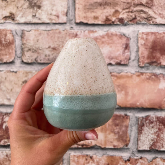 Green & White Vase